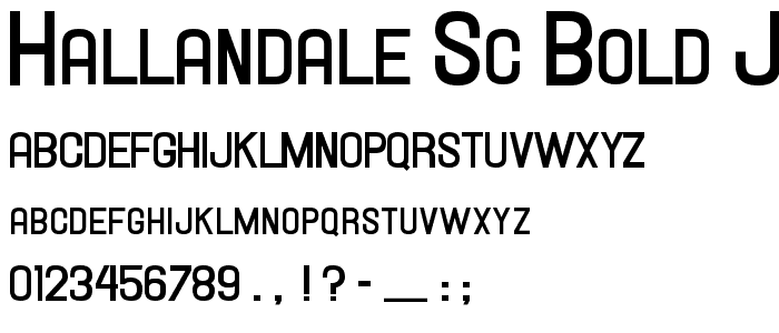 Hallandale SC Bold JL font